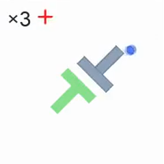 Example Immiscible Diffusion Policy rollout for Push-T
